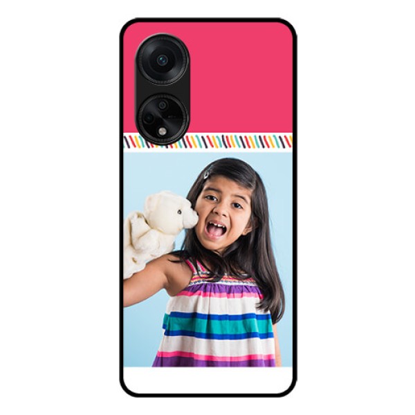 Oppo F23 5G Personalized Glass Phone Case - Line art design