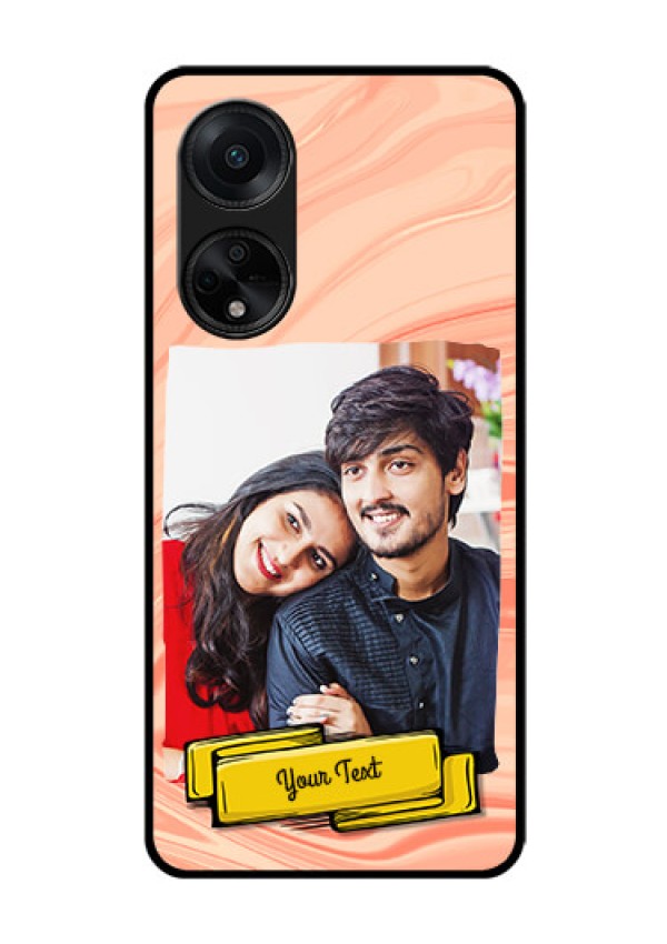 Oppo F23 5G Personalized Glass Phone Case - Marble Texture Design