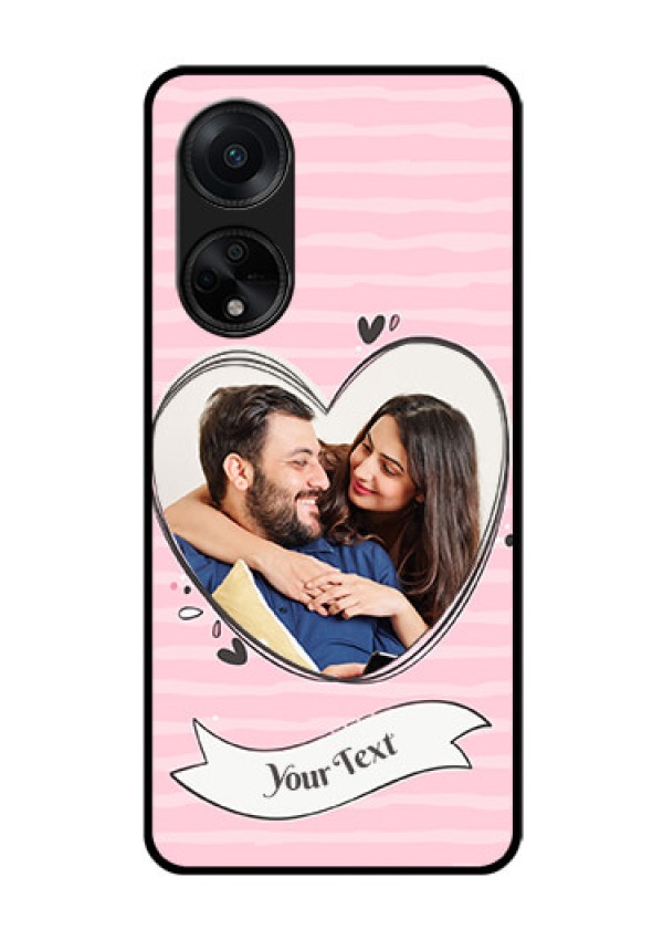 Oppo F23 5G Custom Glass Phone Case - Vintage Heart Design