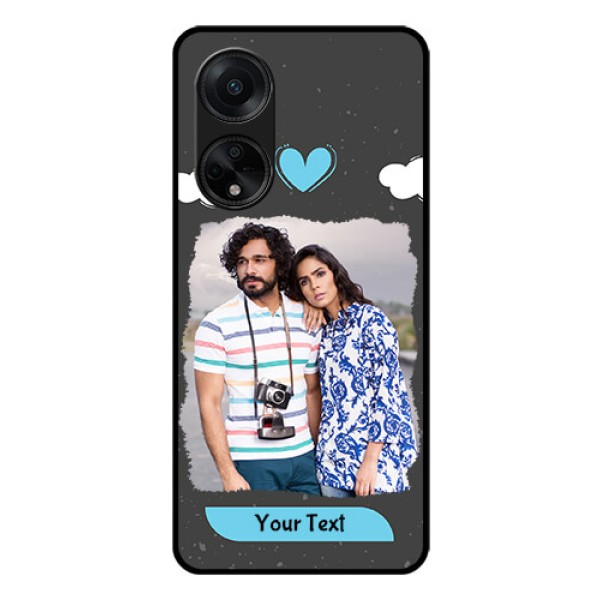 Oppo F23 5G Custom Glass Phone Case - Splashes with love doodles Design Oppo F23 5G Custom Glass Phone Case - Splashes with love doodles Design