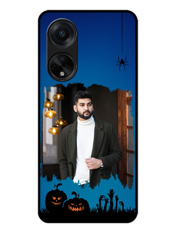 Custom Oppo F23 5G Photo Printing on Glass Case - with pro Halloween design