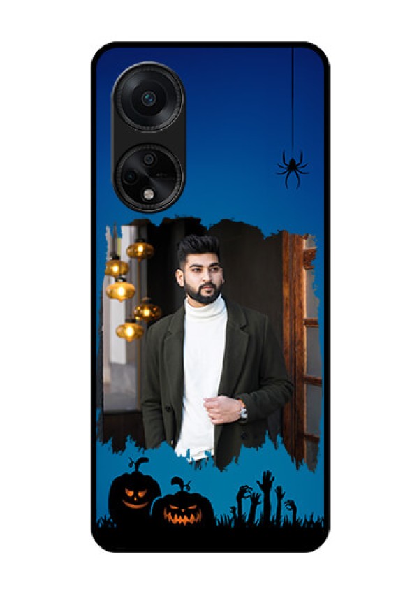 Oppo F23 5G Photo Printing on Glass Case - with pro Halloween design