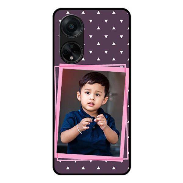 Oppo F23 5G Custom Glass Mobile Case - Triangle Pattern Dotted Design Oppo F23 5G Custom Glass Mobile Case - Triangle Pattern Dotted Design