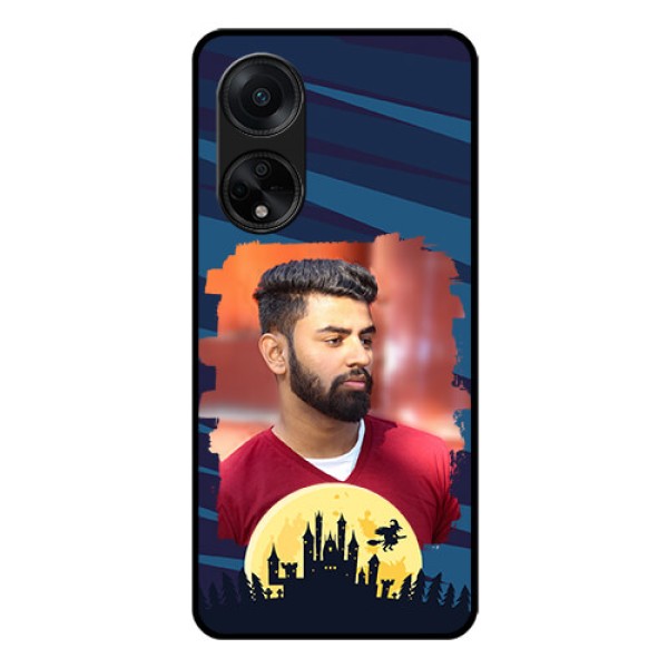Oppo F23 5G Photo Printing on Glass Case - Halloween Witch Design