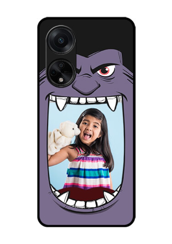 Oppo F23 5G Custom Glass Phone Case - Angry Monster Design