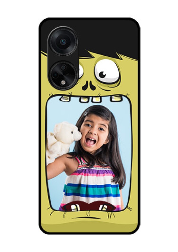 Oppo F23 5G Personalized Glass Phone Case - Cartoon monster back case Design
