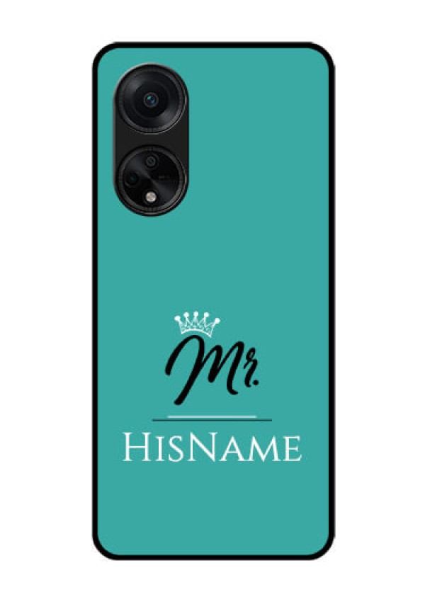 Oppo F23 5G Custom Glass Phone Case Mr with Name