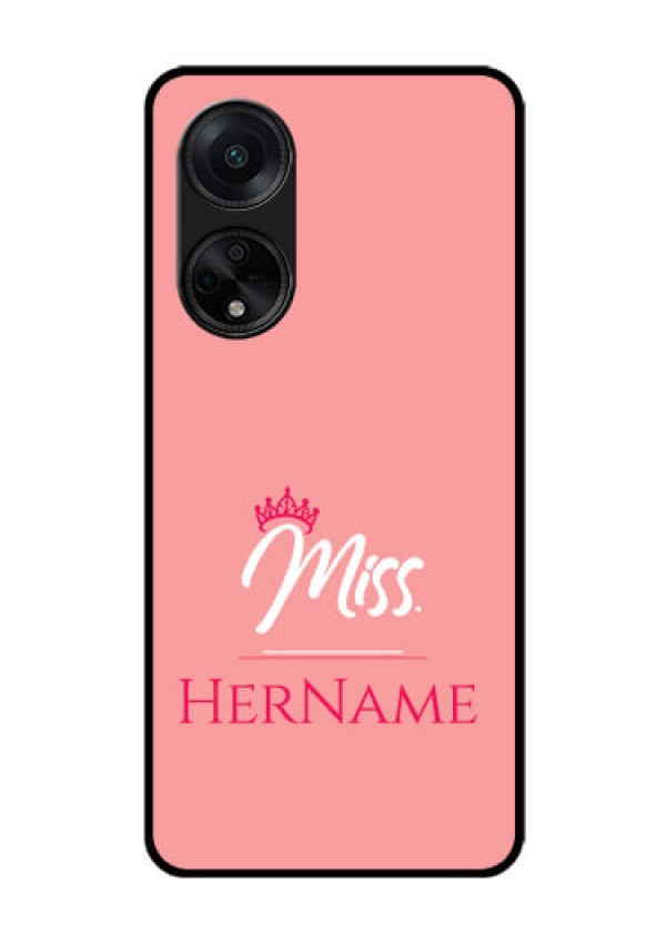 Oppo F23 5G Custom Glass Phone Case Mrs with Name