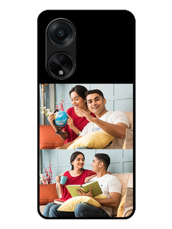 Custom Oppo F23 5G 2 Images on Glass Phone Cover