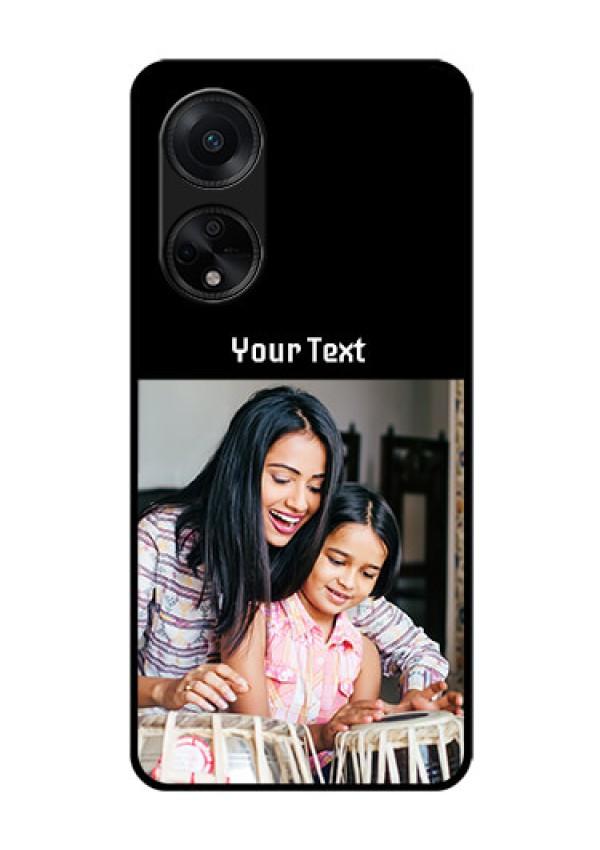 Oppo F23 5G Photo with Name on Glass Phone Case