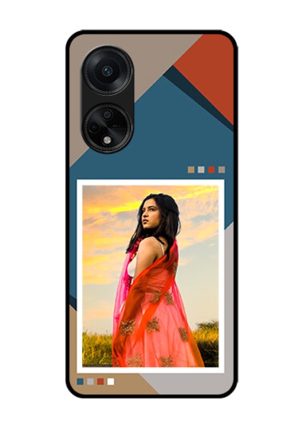 Oppo F23 5G Personalized Glass Phone Case - Retro color pallet Design