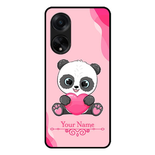Oppo F23 5G Custom Glass Mobile Case - Cute Panda Design