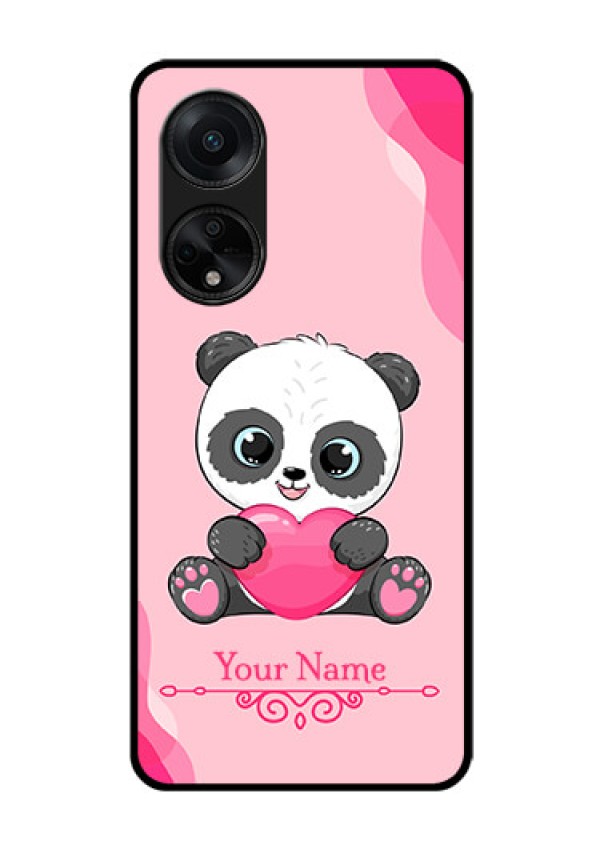 Oppo F23 5G Custom Glass Mobile Case - Cute Panda Design