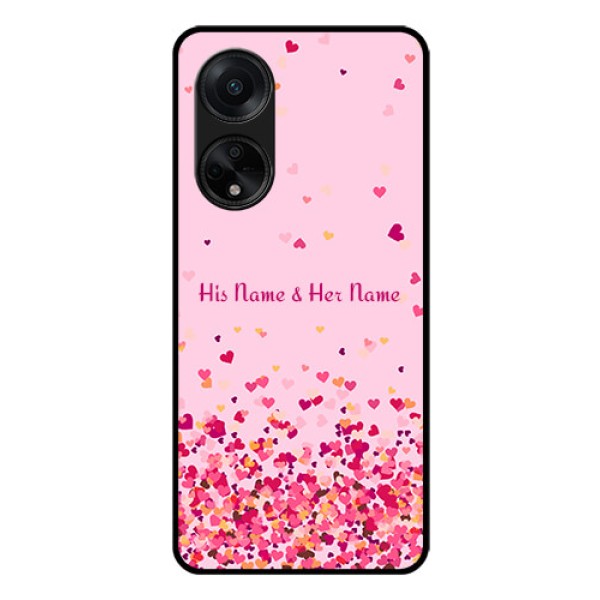 Oppo F23 5G Photo Printing on Glass Case - Floating Hearts Design Oppo F23 5G Photo Printing on Glass Case - Floating Hearts Design