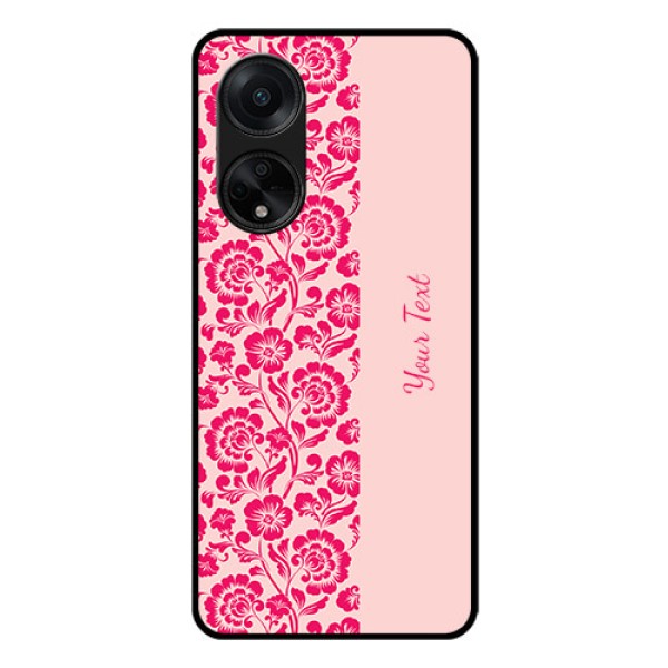 Oppo F23 5G Custom Glass Phone Case - Attractive Floral Pattern Design