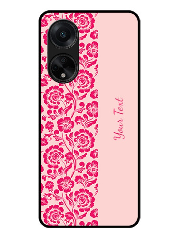 Custom Oppo F23 5G Custom Glass Phone Case - Attractive Floral Pattern Design