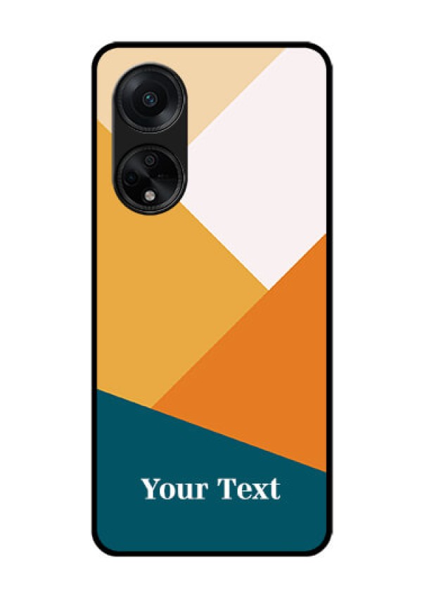 Oppo F23 5G Personalized Glass Phone Case - Stacked Multi-colour Design