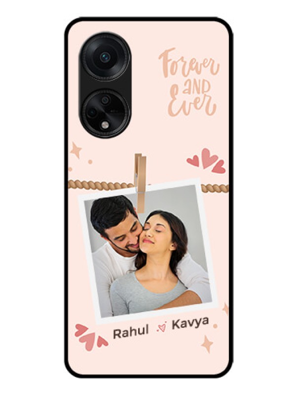 Custom Oppo F23 5G Custom Glass Phone Case - Forever and ever love Design