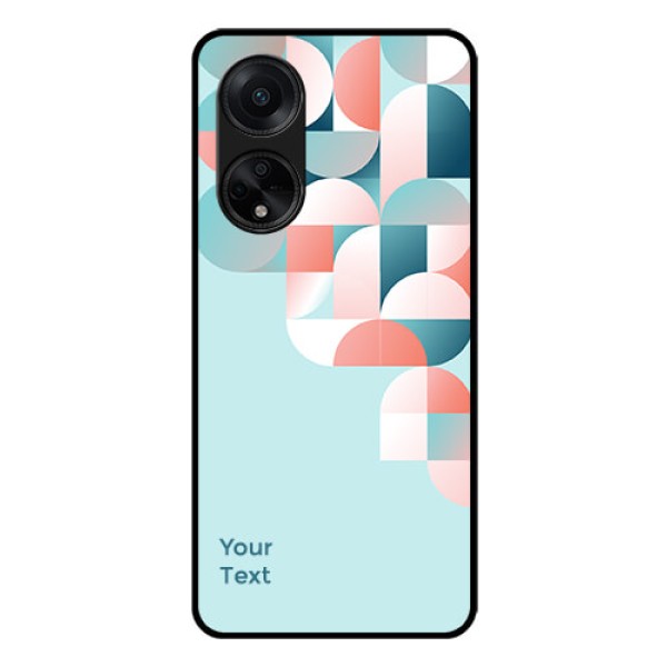 Oppo F23 5G Custom Glass Phone Case - Stylish Semi-circle Pattern Design