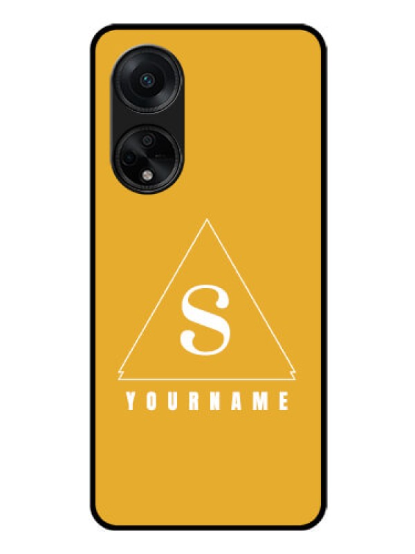 Custom Oppo F23 5G Personalized Glass Phone Case - simple triangle Design