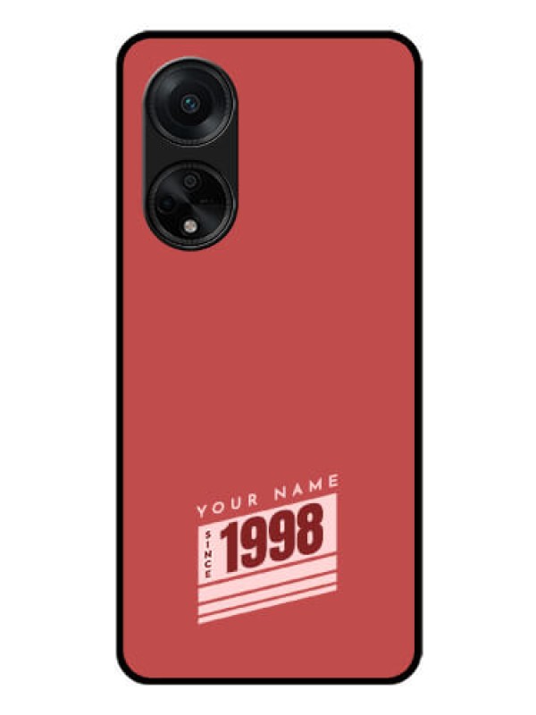 Custom Oppo F23 5G Custom Glass Phone Case - Red custom year of birth Design