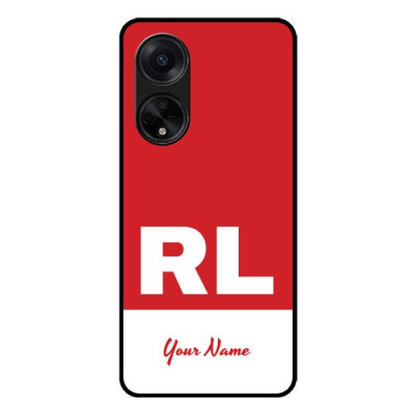 Oppo F23 5G Personalized Glass Phone Case - dual tone custom text Design Oppo F23 5G Personalized Glass Phone Case - dual tone custom text Design