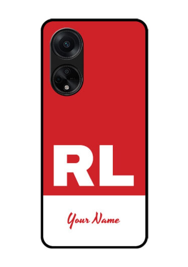 Oppo F23 5G Personalized Glass Phone Case - dual tone custom text Design