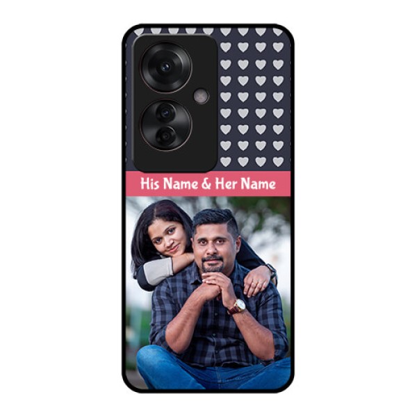Oppo F25 Pro 5G Custom Glass Phone Case - Love Symbols Design