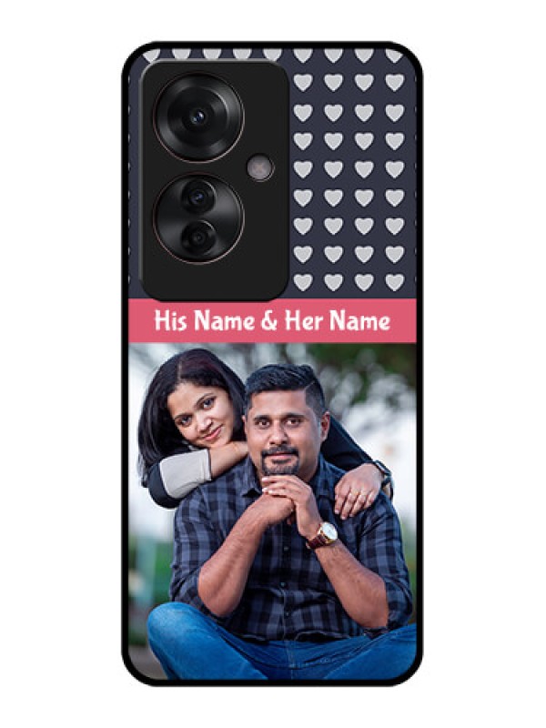 Custom Oppo F25 Pro 5G Custom Glass Phone Case - Love Symbols Design