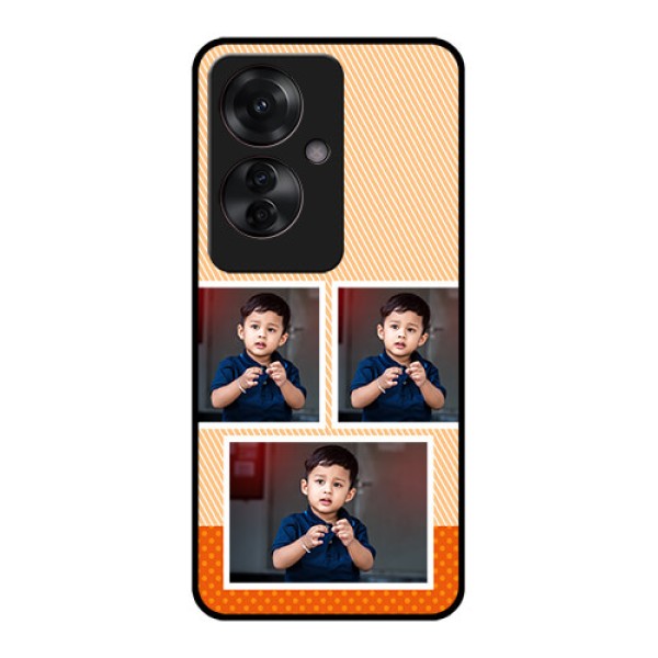 Oppo F25 Pro 5G Custom Glass Phone Case - Bulk Photos Upload Design
