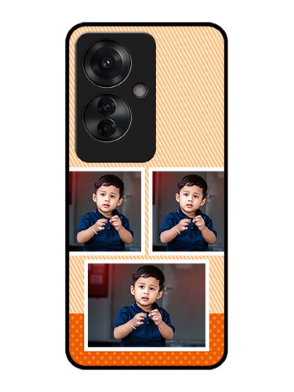 Custom Oppo F25 Pro 5G Custom Glass Phone Case - Bulk Photos Upload Design