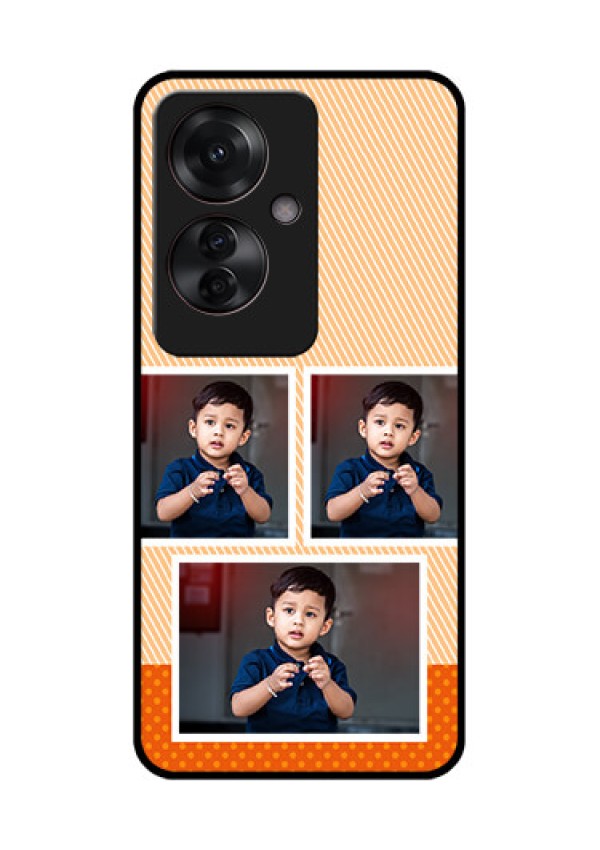 Oppo F25 Pro 5G Custom Glass Phone Case - Bulk Photos Upload Design
