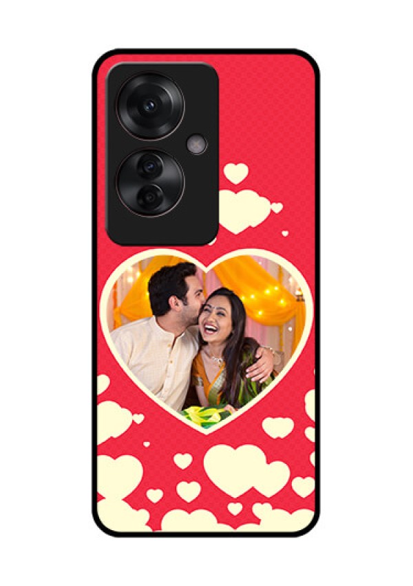Oppo F25 Pro 5G Custom Glass Phone Case - Love Symbols Phone Cover Design