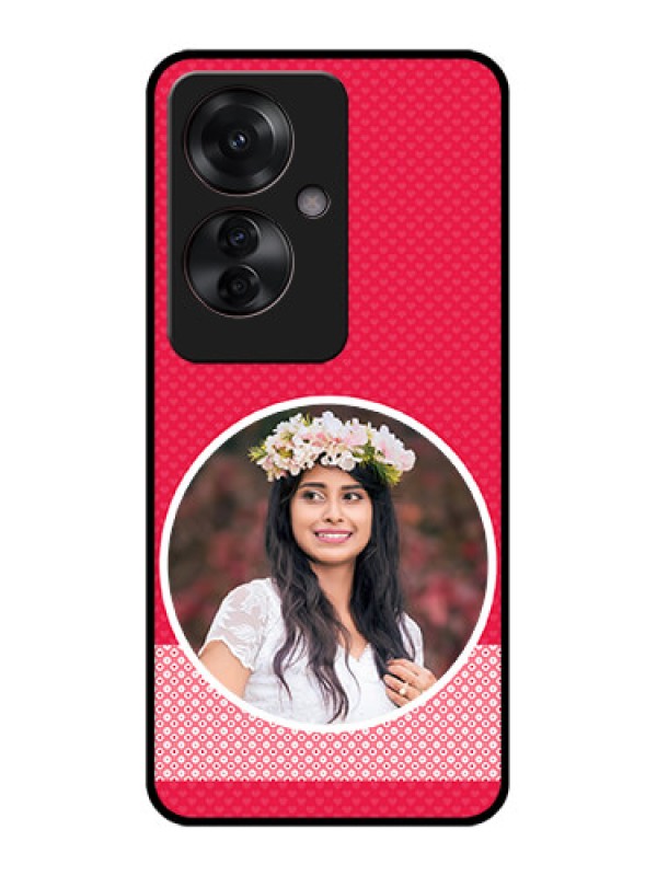 Custom Oppo F25 Pro 5G Custom Glass Phone Case - Pink Color Pattern Design