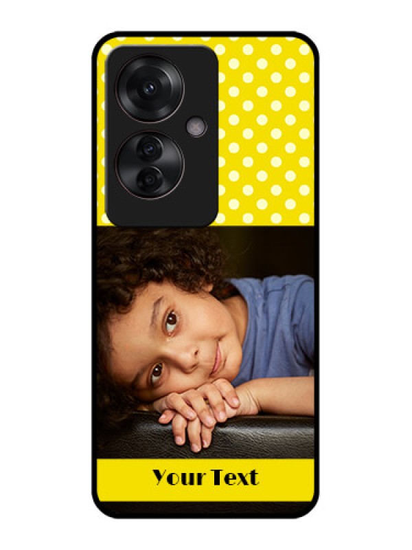 Custom Oppo F25 Pro 5G Custom Glass Phone Case - Bright Yellow Case Design