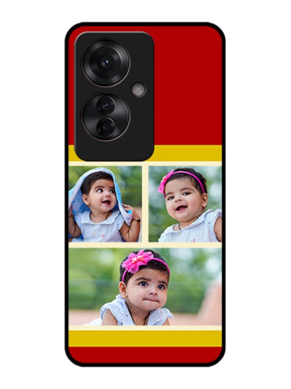Custom Oppo F25 Pro 5G Custom Glass Phone Case - Multiple Pic Upload Design