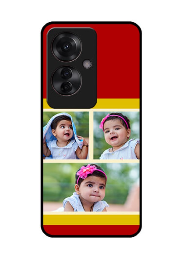 Oppo F25 Pro 5G Custom Glass Phone Case - Multiple Pic Upload Design