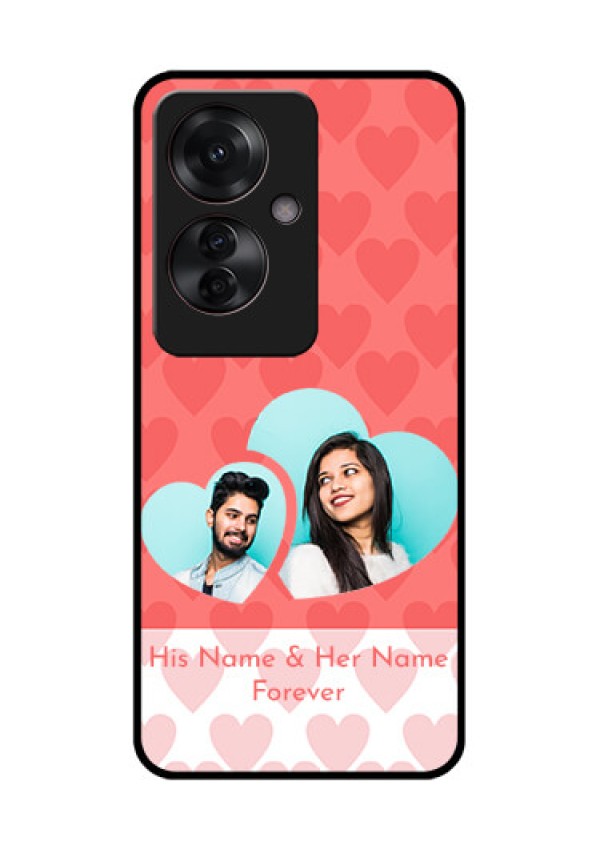 Oppo F25 Pro 5G Custom Glass Phone Case - Couple Pic Upload Design