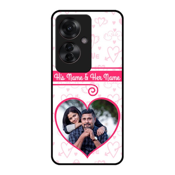 Oppo F25 Pro 5G Custom Glass Phone Case - Heart Shape Love Design Oppo F25 Pro 5G Custom Glass Phone Case - Heart Shape Love Design