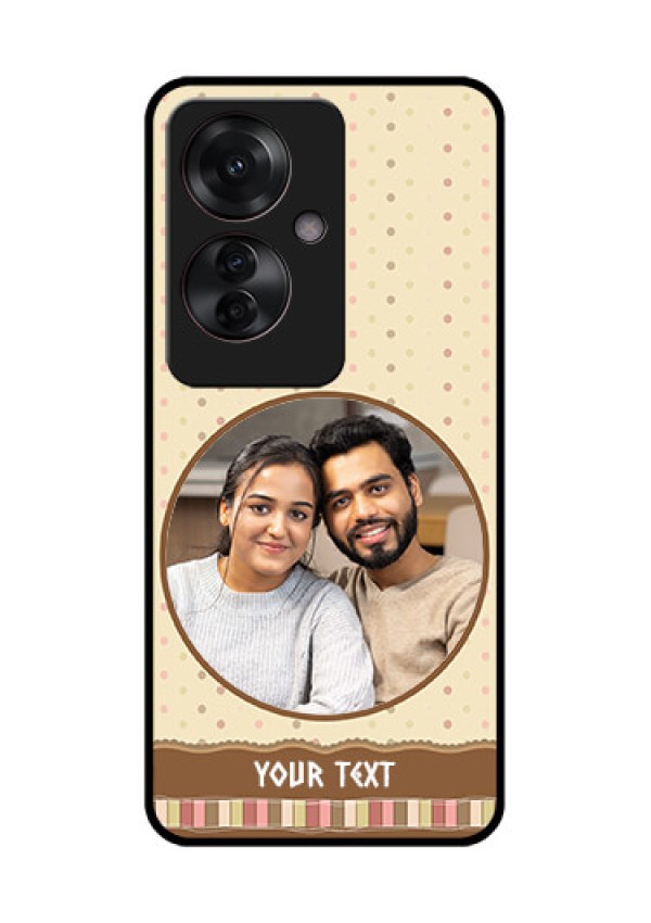 Oppo F25 Pro 5G Custom Glass Phone Case - Brown Dotted Mobile Case Design