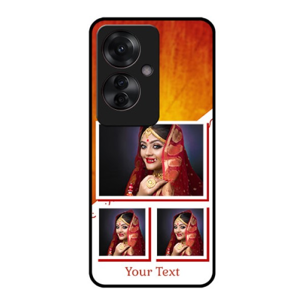 Oppo F25 Pro 5G Custom Glass Phone Case - Wedding Memories Design