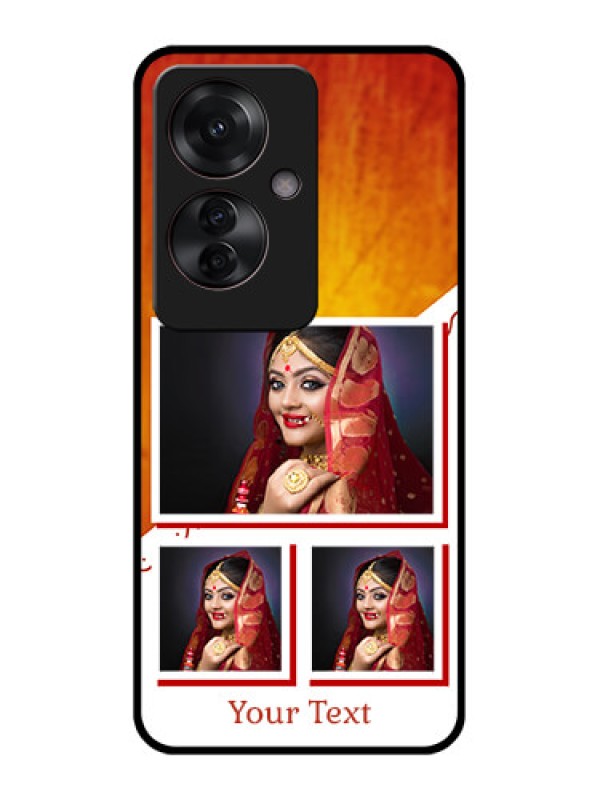 Custom Oppo F25 Pro 5G Custom Glass Phone Case - Wedding Memories Design