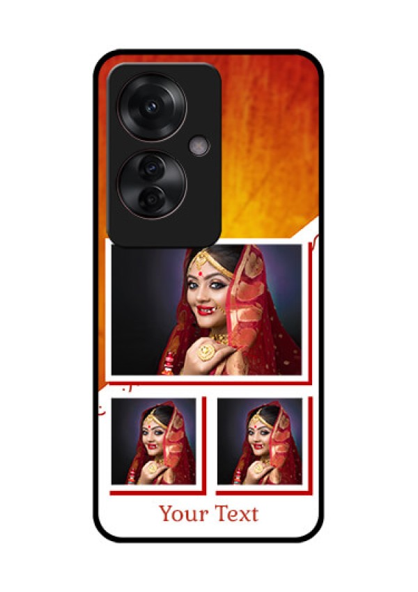 Oppo F25 Pro 5G Custom Glass Phone Case - Wedding Memories Design