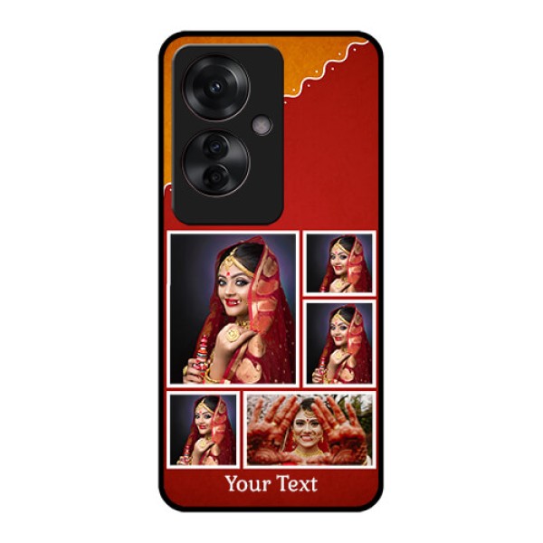 Oppo F25 Pro 5G Custom Glass Phone Case - Wedding Pic Upload Design