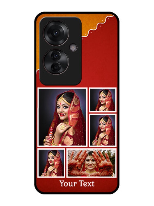 Custom Oppo F25 Pro 5G Custom Glass Phone Case - Wedding Pic Upload Design