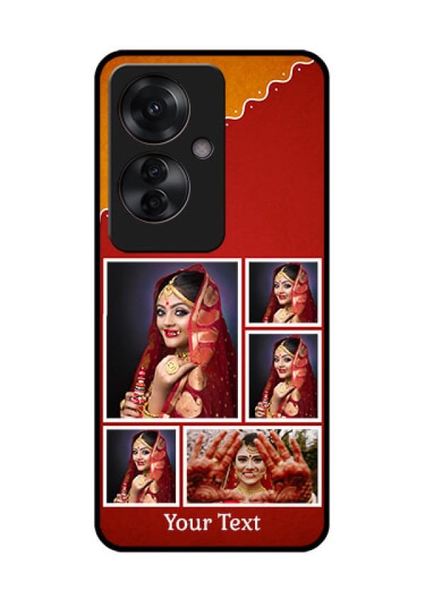 Oppo F25 Pro 5G Custom Glass Phone Case - Wedding Pic Upload Design