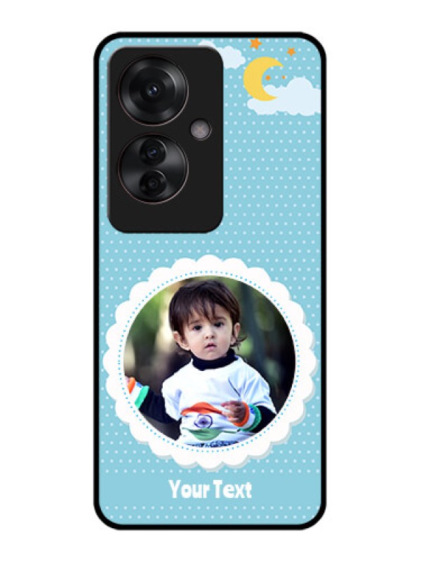 Custom Oppo F25 Pro 5G Custom Glass Phone Case - Violet Pattern Design