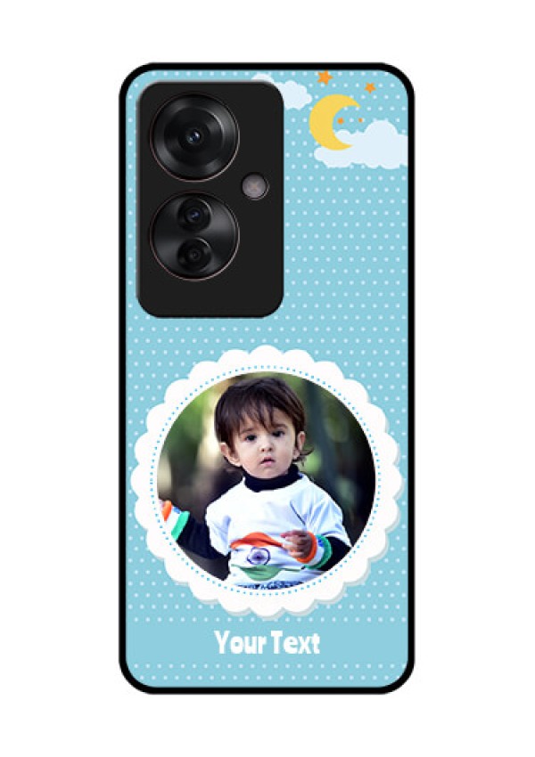 Oppo F25 Pro 5G Custom Glass Phone Case - Violet Pattern Design