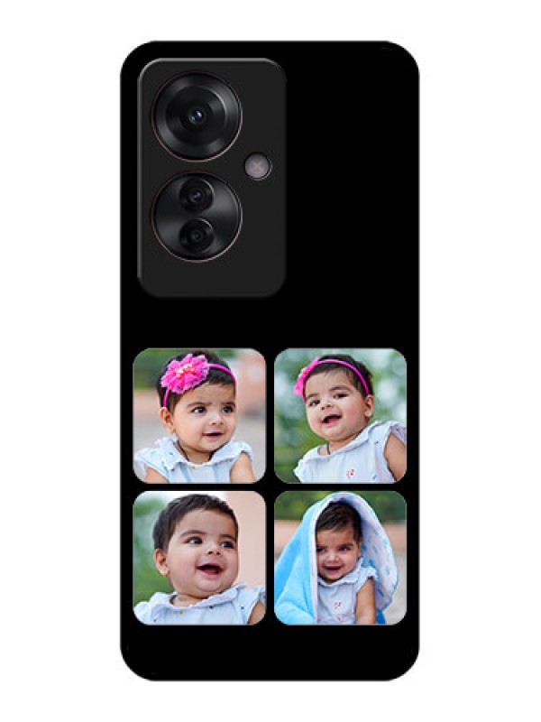Custom Oppo F25 Pro 5G Custom Glass Phone Case - Multiple Pictures Design