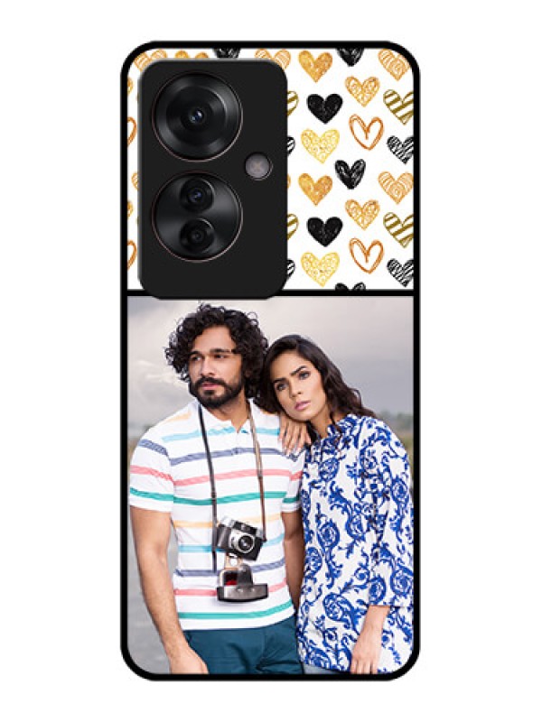 Custom Oppo F25 Pro 5G Custom Glass Phone Case - Love Symbol Design